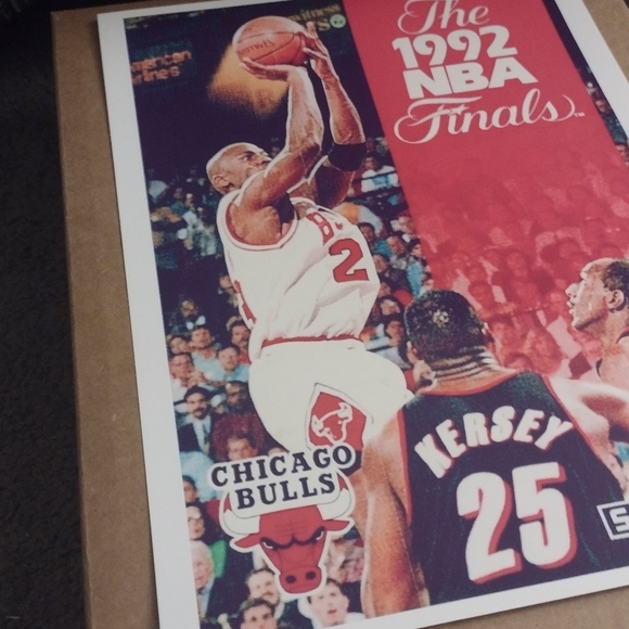 MICHAEL JORDAN &THE BULLS ULTRA GLOSSY 1992 & 1997 NBA FINALS 8.5x11  POSTER SET - Picture 3 of 8